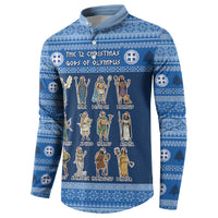 Greece Christmas Button Sweatshirt The Twelve Gods Of Olympus - Wonder Print Shop
