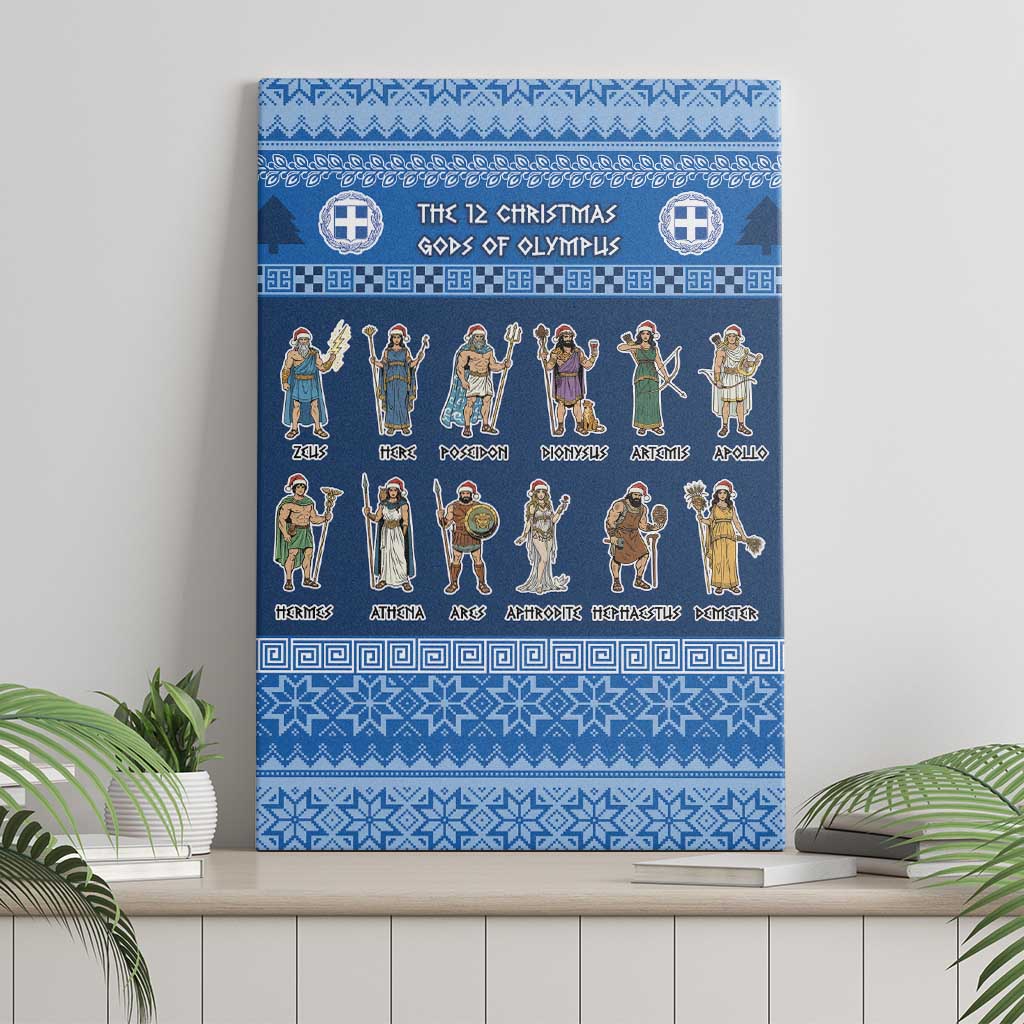 Greece Christmas Canvas Wall Art The Twelve Gods Of Olympus - Wonder Print Shop