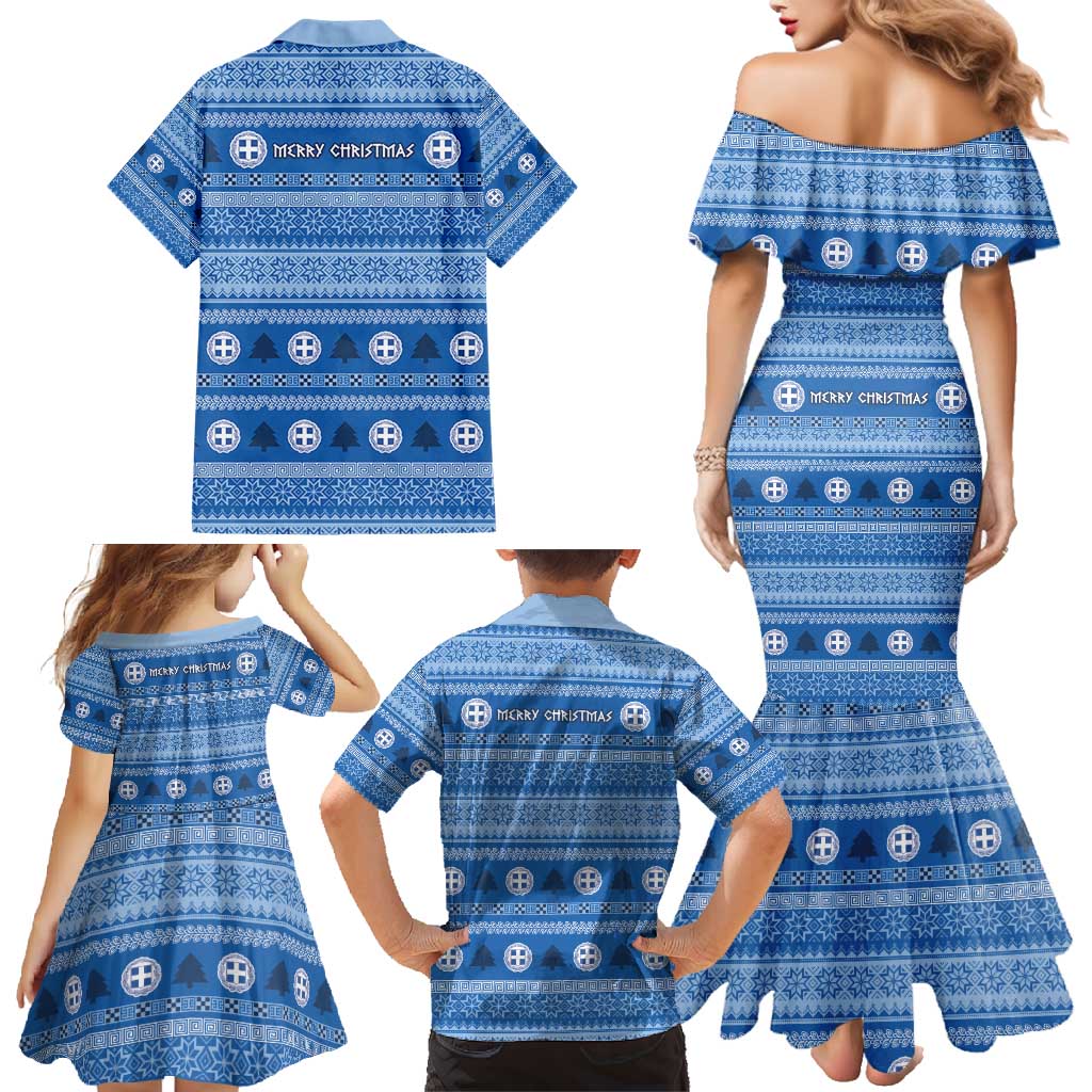 Greece Christmas Family Matching Mermaid Dress and Hawaiian Shirt The Twelve Gods Of Olympus - Wonder Print Shop
