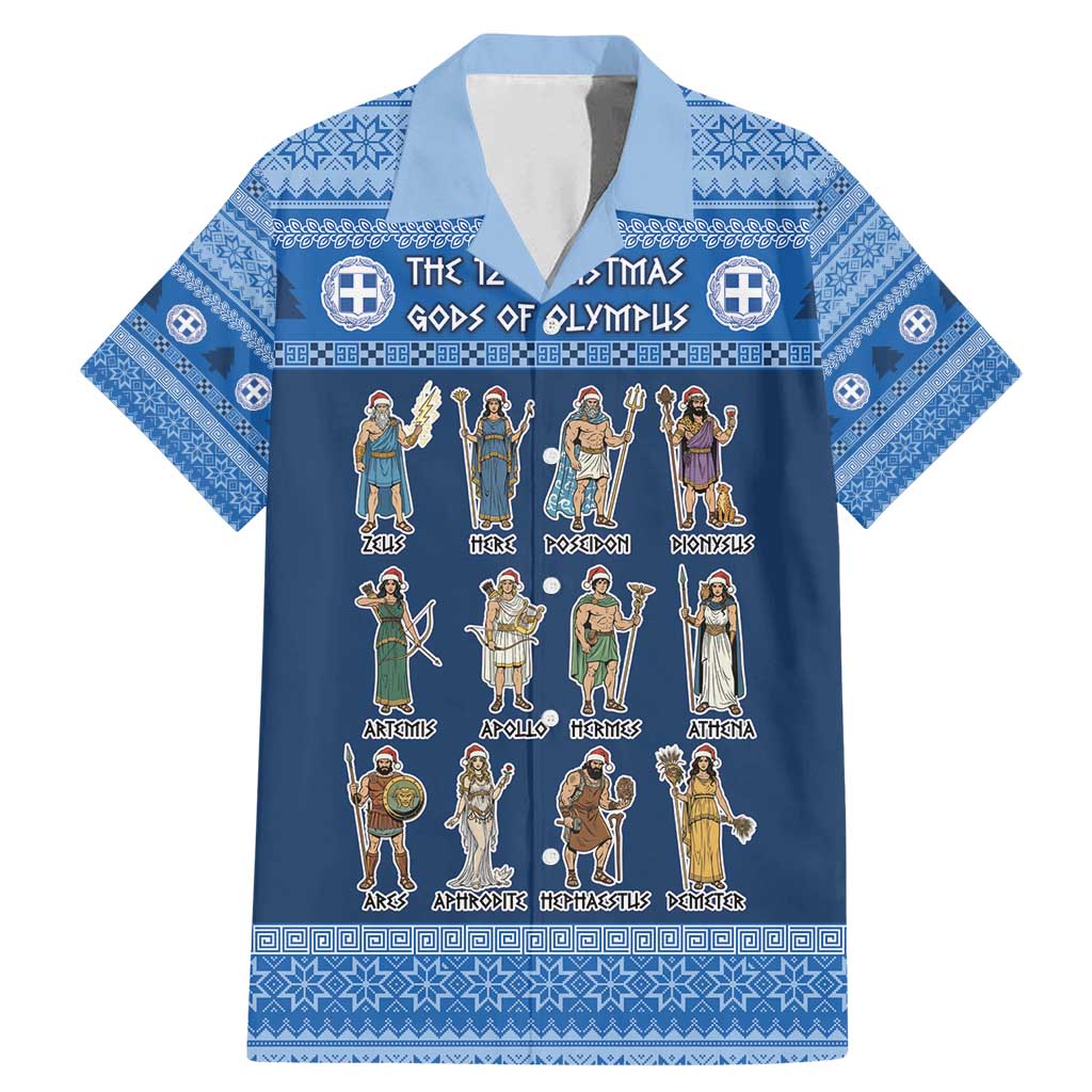 Greece Christmas Family Matching Mermaid Dress and Hawaiian Shirt The Twelve Gods Of Olympus - Wonder Print Shop