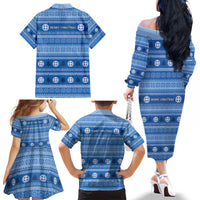 Greece Christmas Family Matching Off The Shoulder Long Sleeve Dress and Hawaiian Shirt The Twelve Gods Of Olympus - Wonder Print Shop