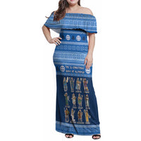 Greece Christmas Family Matching Off Shoulder Maxi Dress and Hawaiian Shirt The Twelve Gods Of Olympus - Wonder Print Shop