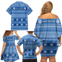 Greece Christmas Family Matching Off Shoulder Short Dress and Hawaiian Shirt The Twelve Gods Of Olympus - Wonder Print Shop