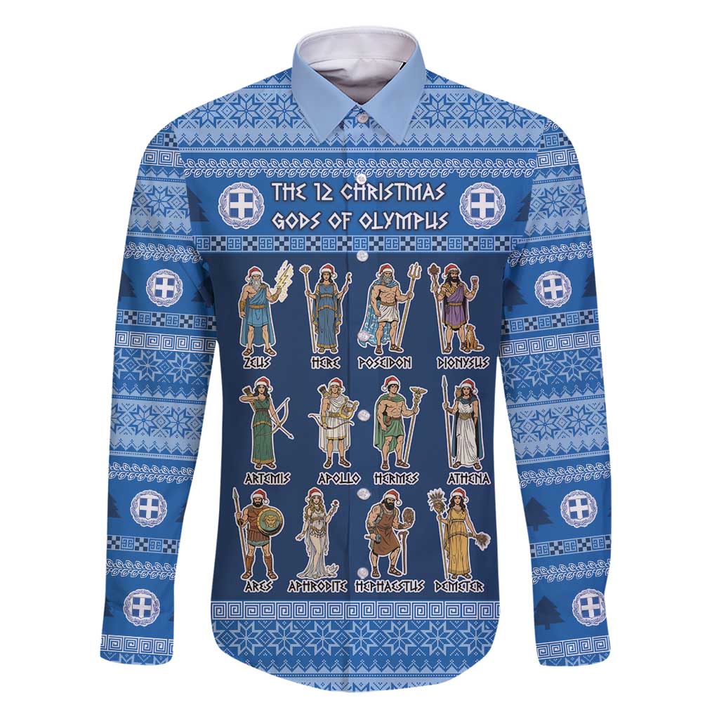 Greece Christmas Family Matching Puletasi and Hawaiian Shirt The Twelve Gods Of Olympus - Wonder Print Shop