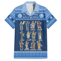 Greece Christmas Family Matching Short Sleeve Bodycon Dress and Hawaiian Shirt The Twelve Gods Of Olympus - Wonder Print Shop