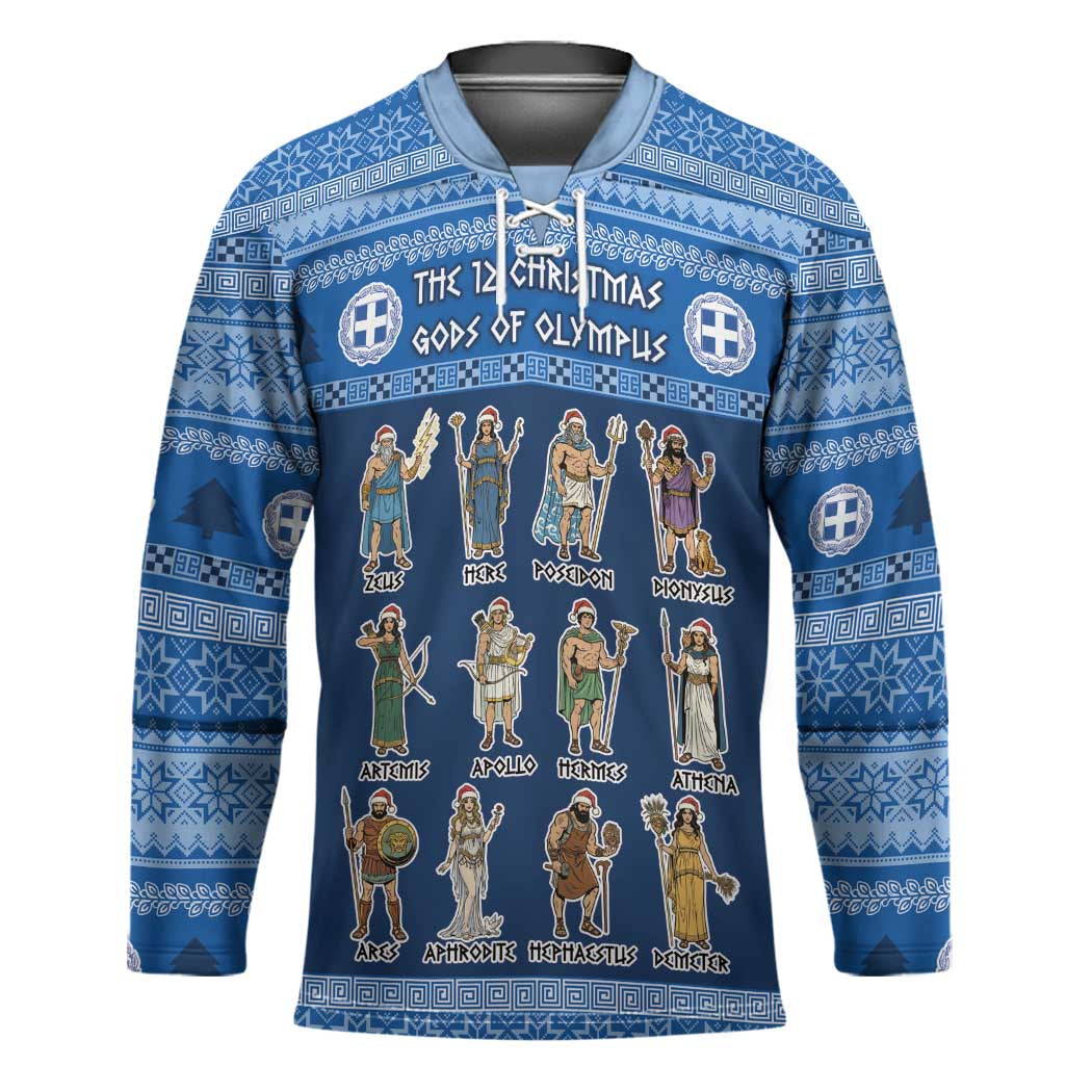 Greece Christmas Hockey Jersey The Twelve Gods Of Olympus - Wonder Print Shop