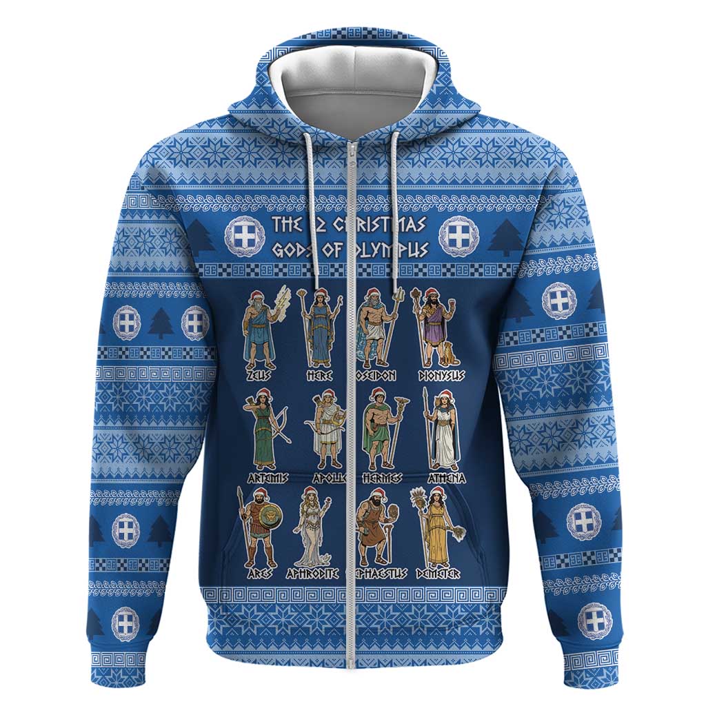 Greece Christmas Hoodie The Twelve Gods Of Olympus - Wonder Print Shop