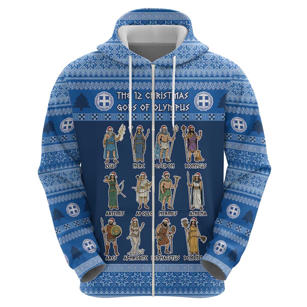 Greece Christmas Hoodie The Twelve Gods Of Olympus - Wonder Print Shop