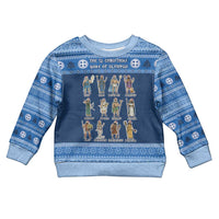 Greece Christmas Kid Ugly Christmas Sweater The Twelve Gods Of Olympus - Wonder Print Shop