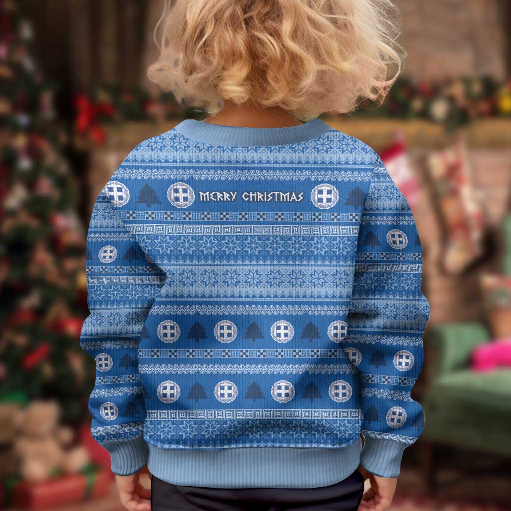 Greece Christmas Kid Ugly Christmas Sweater The Twelve Gods Of Olympus - Wonder Print Shop