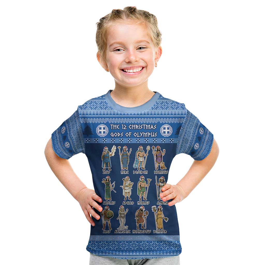 Greece Christmas Kid T Shirt The Twelve Gods Of Olympus - Wonder Print Shop