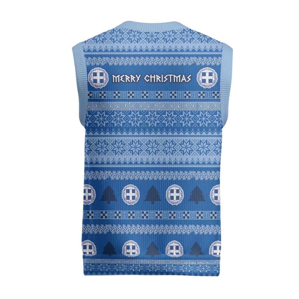 Greece Christmas Knitted V-Neck Vest The Twelve Gods Of Olympus - Wonder Print Shop