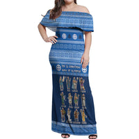 Greece Christmas Off Shoulder Maxi Dress The Twelve Gods Of Olympus - Wonder Print Shop
