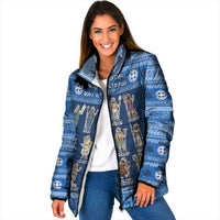 Greece Christmas Padded Jacket The Twelve Gods Of Olympus - Wonder Print Shop