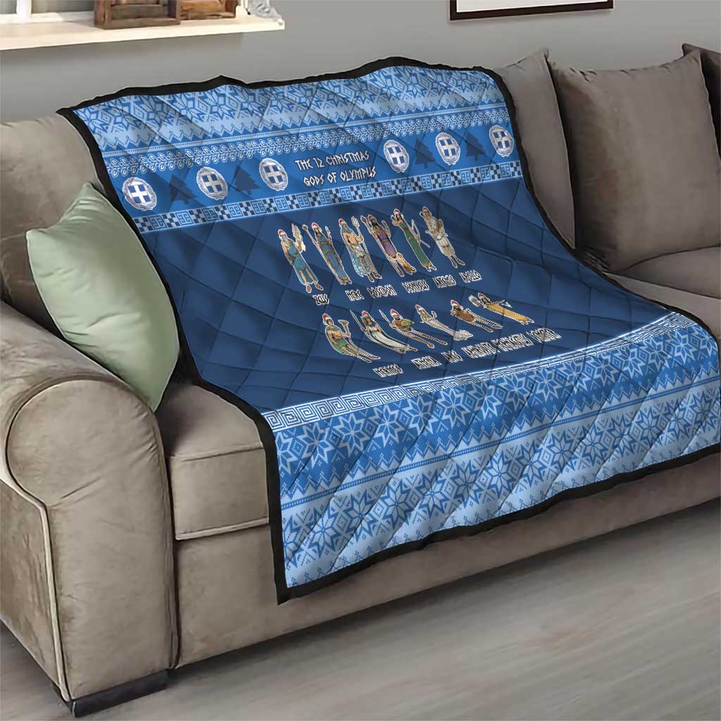 Greece Christmas Quilt The Twelve Gods Of Olympus - Wonder Print Shop