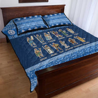 Greece Christmas Quilt Bed Set The Twelve Gods Of Olympus - Wonder Print Shop
