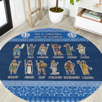 Greece Christmas Round Carpet The Twelve Gods Of Olympus - Wonder Print Shop