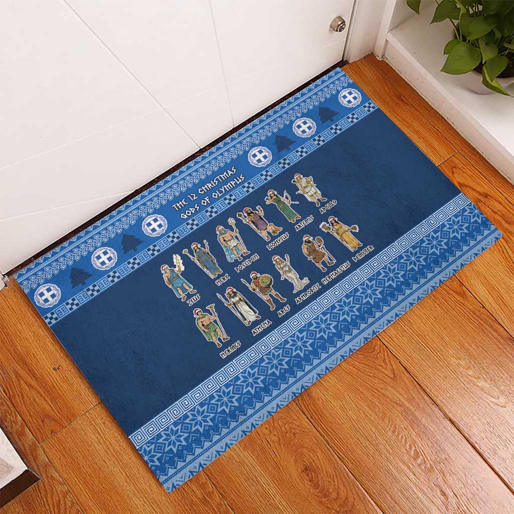 Greece Christmas Rubber Doormat The Twelve Gods Of Olympus - Wonder Print Shop
