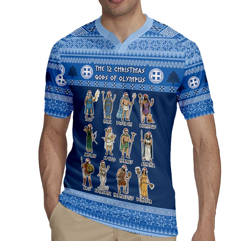 Greece Christmas Rugby Jersey The Twelve Gods Of Olympus - Wonder Print Shop