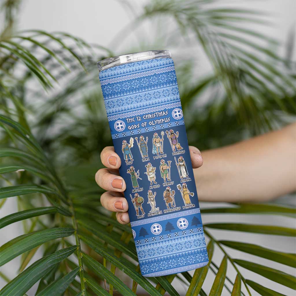 Greece Christmas Skinny Tumbler The Twelve Gods Of Olympus - Wonder Print Shop