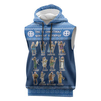 Greece Christmas Sleeveless Hoodie The Twelve Gods Of Olympus - Wonder Print Shop