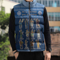 Greece Christmas Sleeveless Puffer Jacket The Twelve Gods Of Olympus - Wonder Print Shop