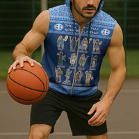 Greece Christmas Sleeveless Zip Hoodie The Twelve Gods Of Olympus - Wonder Print Shop