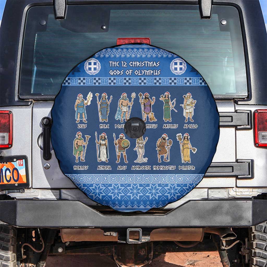 Greece Christmas Spare Tire Cover The Twelve Gods Of Olympus - Wonder Print Shop