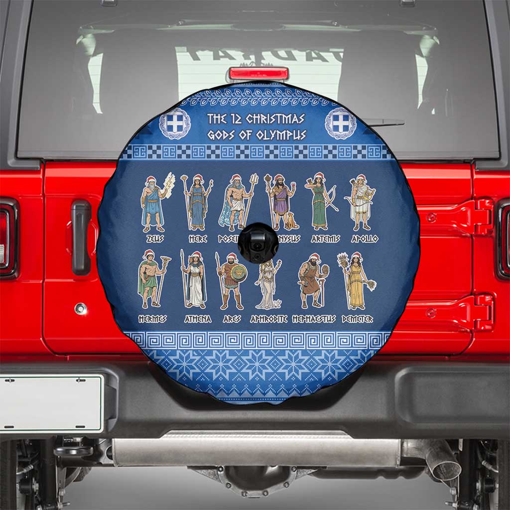 Greece Christmas Spare Tire Cover The Twelve Gods Of Olympus - Wonder Print Shop