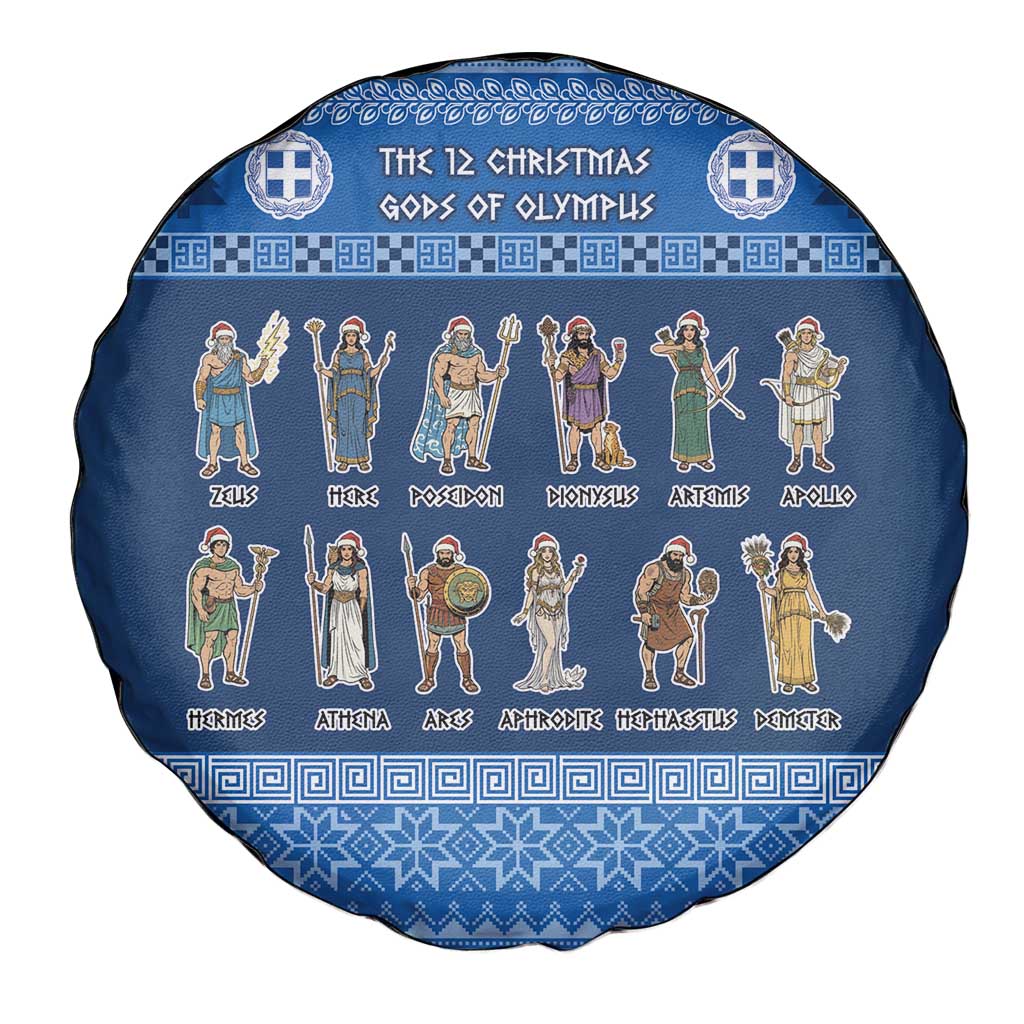 Greece Christmas Spare Tire Cover The Twelve Gods Of Olympus - Wonder Print Shop
