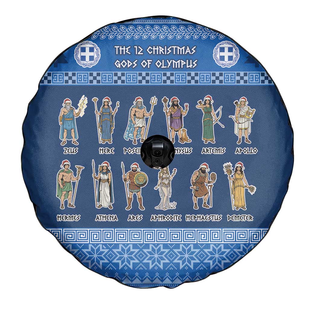 Greece Christmas Spare Tire Cover The Twelve Gods Of Olympus - Wonder Print Shop