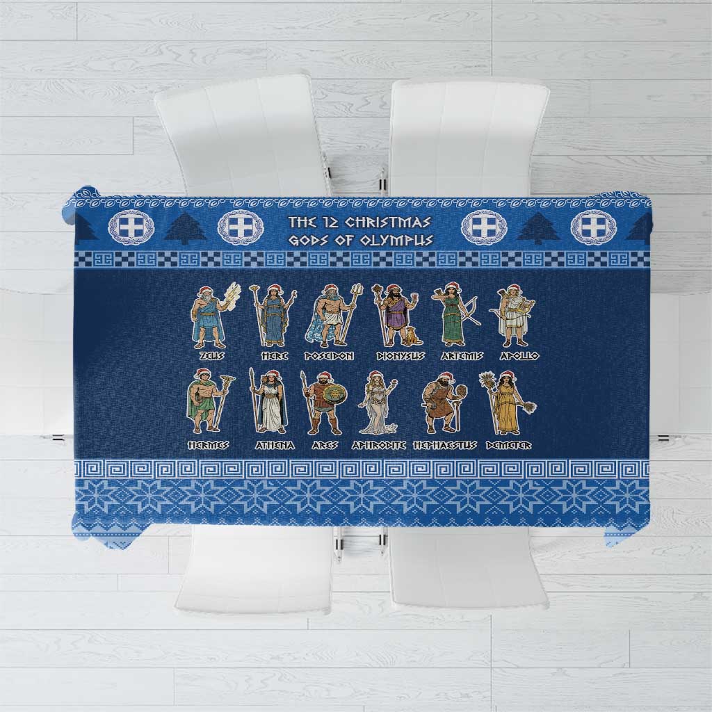 Greece Christmas Tablecloth The Twelve Gods Of Olympus - Wonder Print Shop