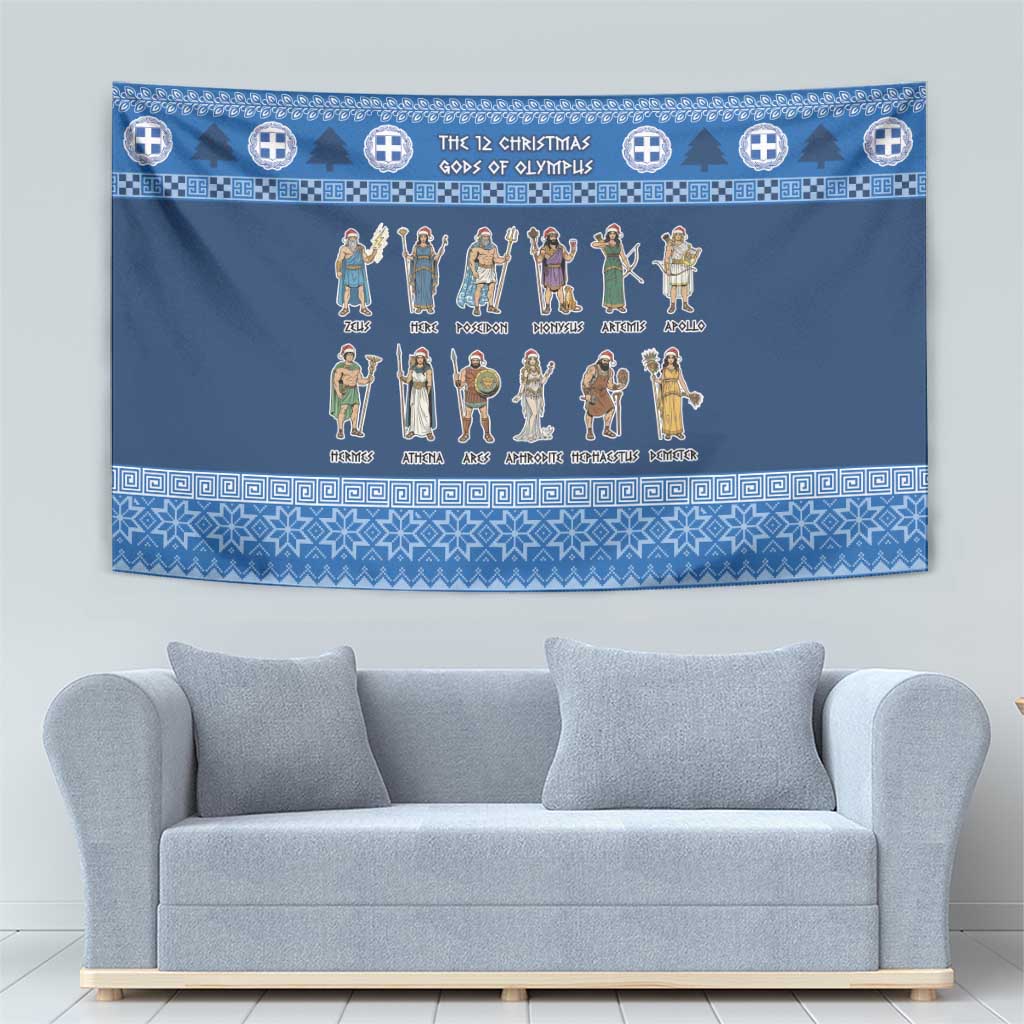 Greece Christmas Tapestry The Twelve Gods Of Olympus - Wonder Print Shop