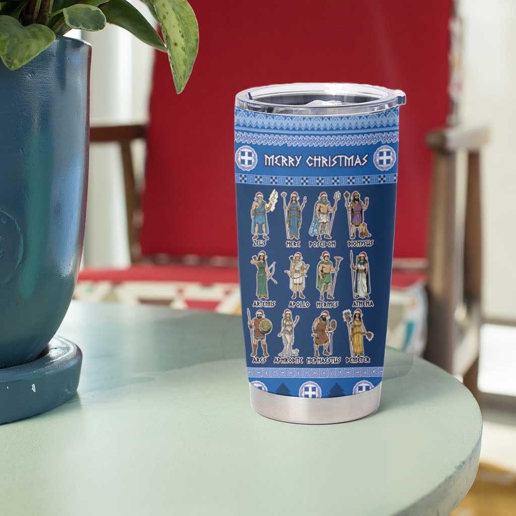Greece Christmas Tumbler Cup The Twelve Gods Of Olympus - Wonder Print Shop
