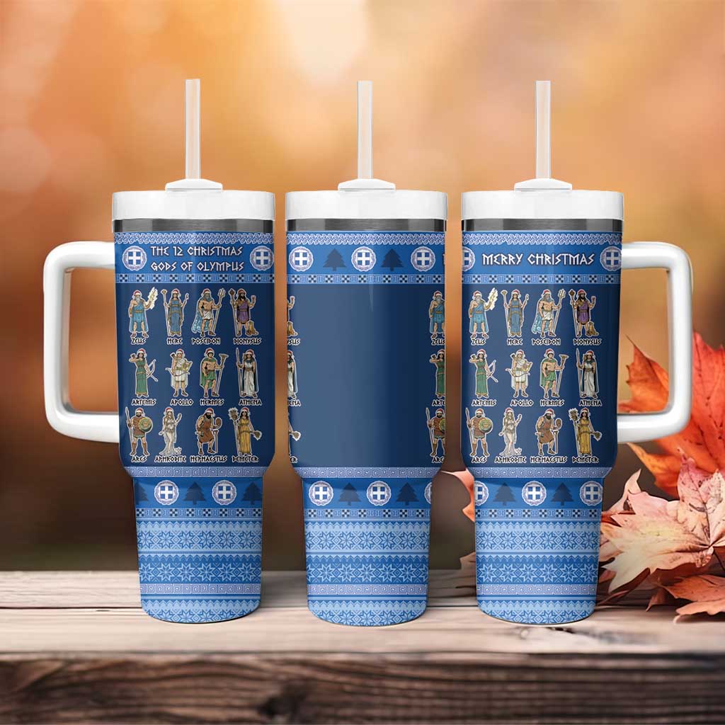 Greece Christmas Tumbler With Handle The Twelve Gods Of Olympus - Wonder Print Shop