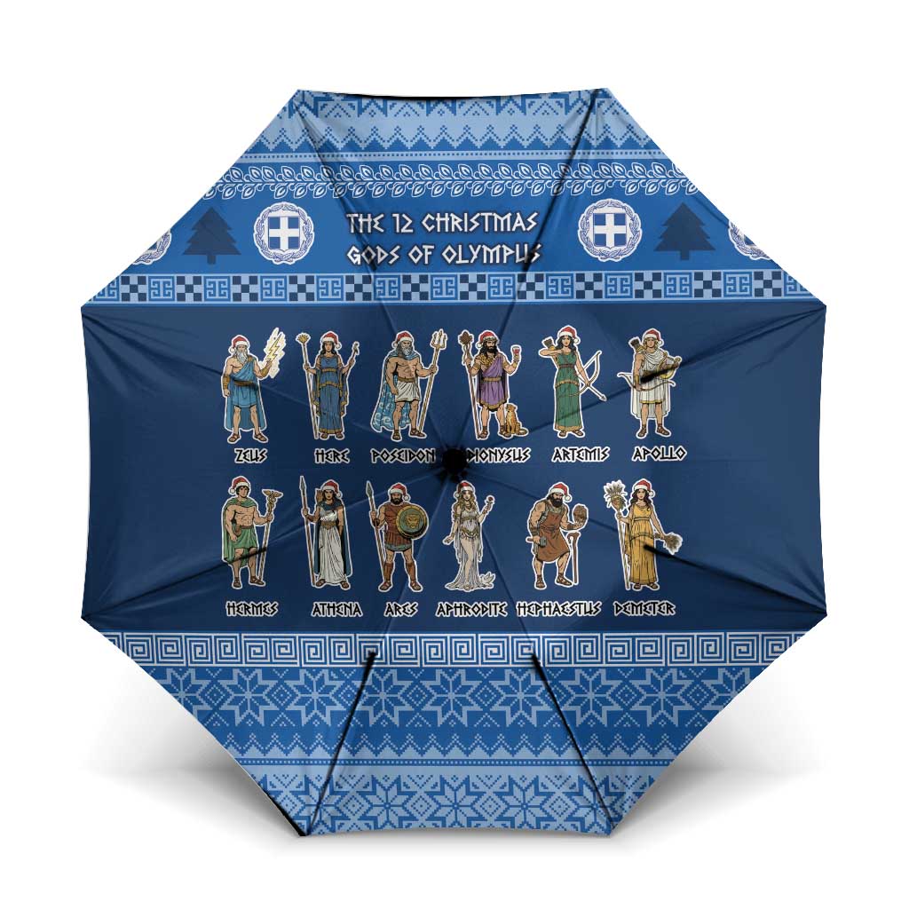 Greece Christmas Umbrella The Twelve Gods Of Olympus - Wonder Print Shop