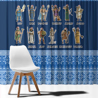 Greece Christmas Window Curtain The Twelve Gods Of Olympus - Wonder Print Shop
