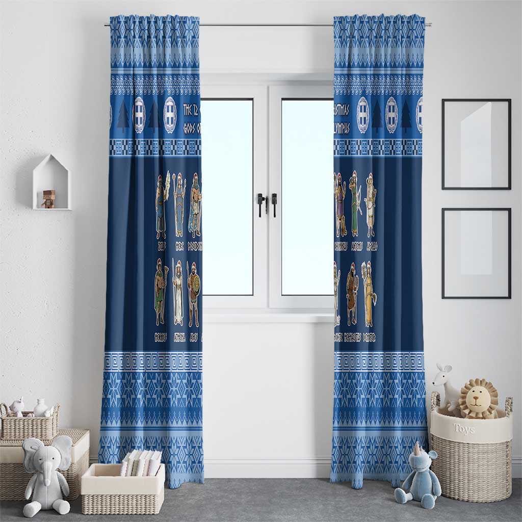 Greece Christmas Window Curtain The Twelve Gods Of Olympus - Wonder Print Shop