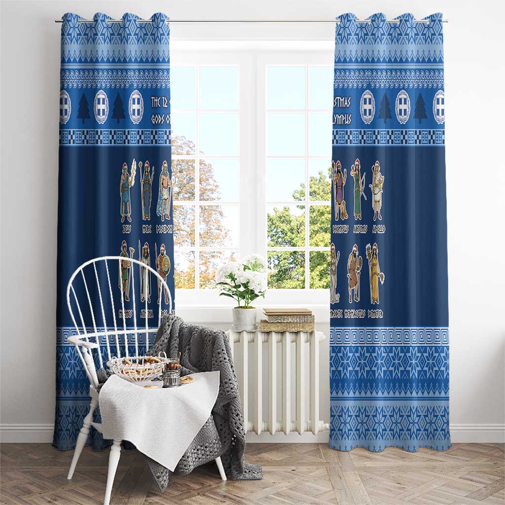 Greece Christmas Window Curtain The Twelve Gods Of Olympus - Wonder Print Shop
