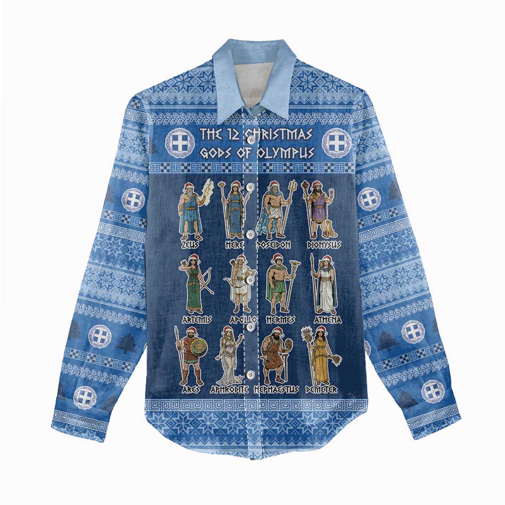 Greece Christmas Women Casual Shirt The Twelve Gods Of Olympus - Wonder Print Shop