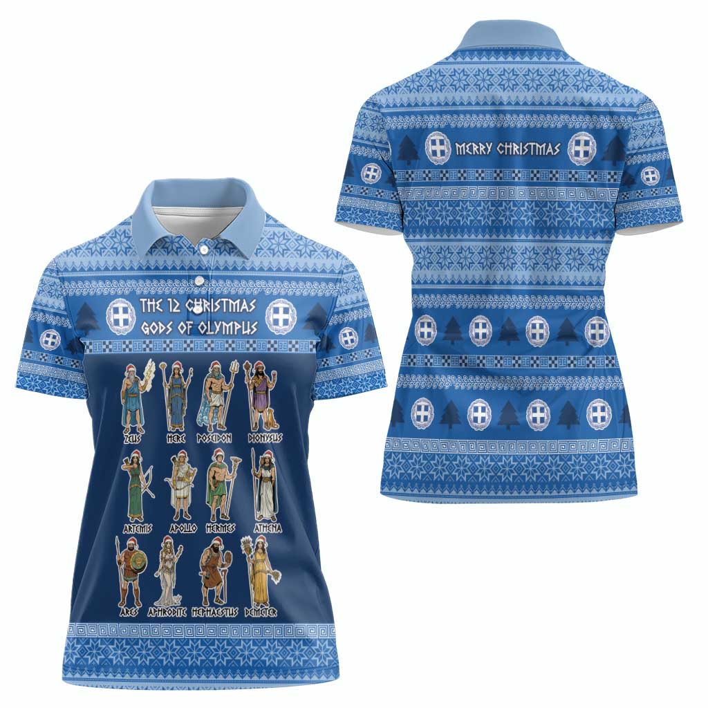 Greece Christmas Women Polo Shirt The Twelve Gods Of Olympus - Wonder Print Shop