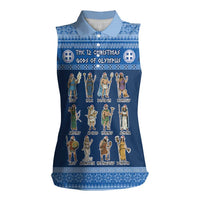 Greece Christmas Women Sleeveless Polo Shirt The Twelve Gods Of Olympus - Wonder Print Shop