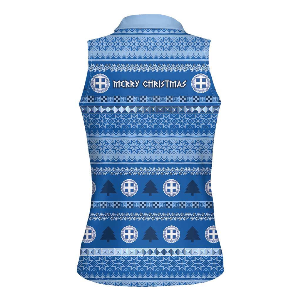 Greece Christmas Women Sleeveless Polo Shirt The Twelve Gods Of Olympus - Wonder Print Shop