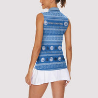 Greece Christmas Women Sleeveless Polo Shirt The Twelve Gods Of Olympus - Wonder Print Shop