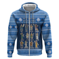 Greece Christmas Zip Hoodie The Twelve Gods Of Olympus - Wonder Print Shop