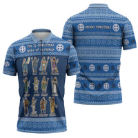 Greece Christmas Zipper Polo Shirt The Twelve Gods Of Olympus - Wonder Print Shop