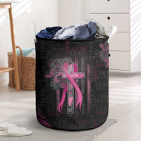 American Breast Cancer Laundry Basket Hope And Cure Cross - Wonder Print Shop