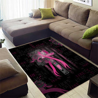 American Breast Cancer Area Rug Hope And Cure Cross - Wonder Print Shop