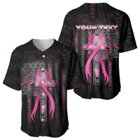 Personalized American Breast Cancer Baseball Jersey Hope And Cure Cross - Wonder Print Shop