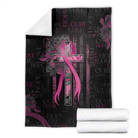 American Breast Cancer Blanket Hope And Cure Cross - Wonder Print Shop